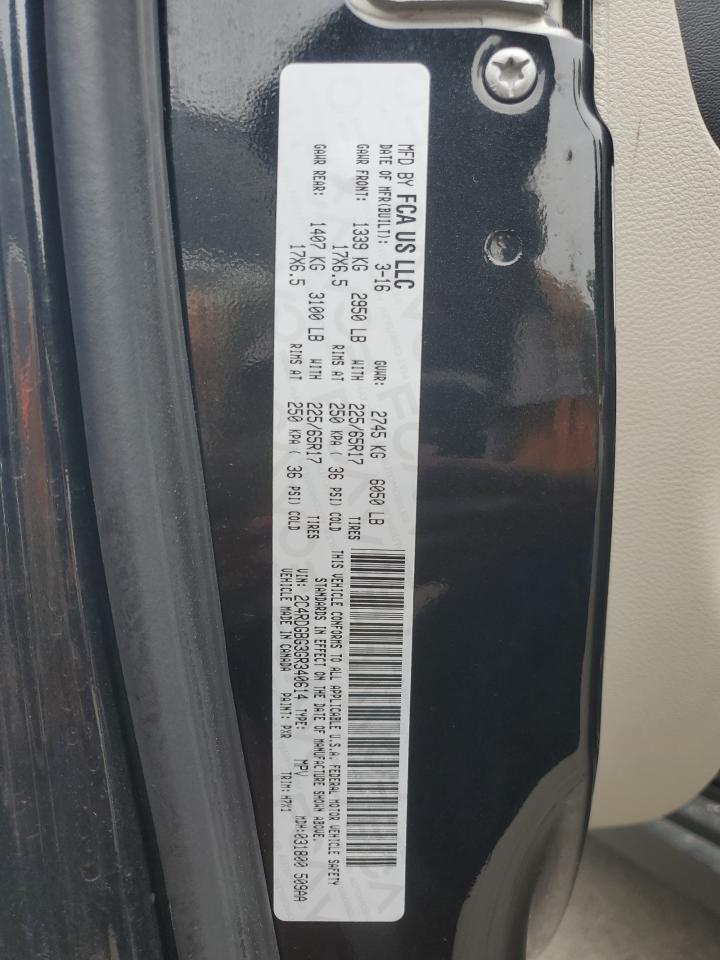 2016 Dodge Grand Caravan Se VIN: 2C4RDGBG3GR340614 Lot: 67363125