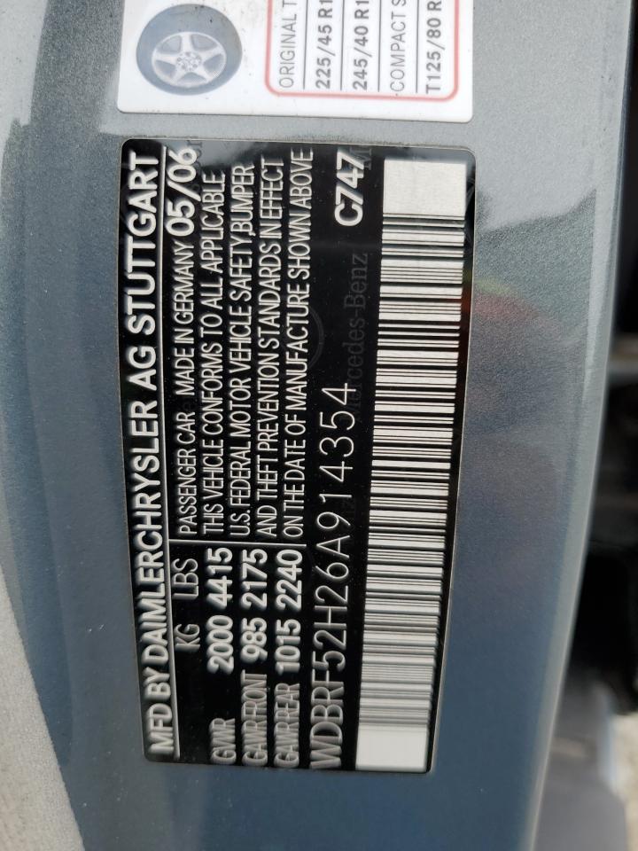 2006 Mercedes-Benz C 230 VIN: WDBRF52H26A914354 Lot: 70414785