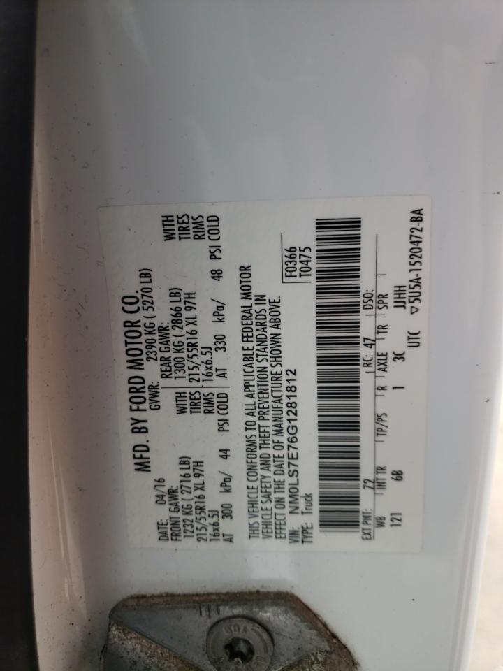 2016 Ford Transit Connect Xl VIN: NM0LS7E76G1281812 Lot: 69914185