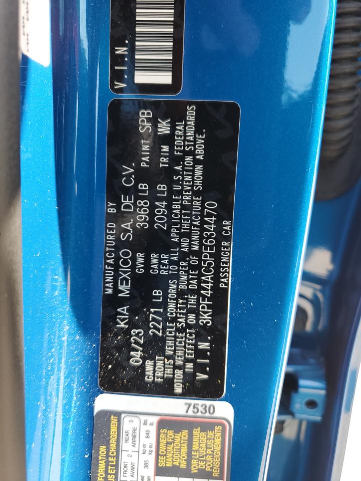2023 Kia Forte Gt VIN: 3KPF44AC5PE634470 Lot: 68357535