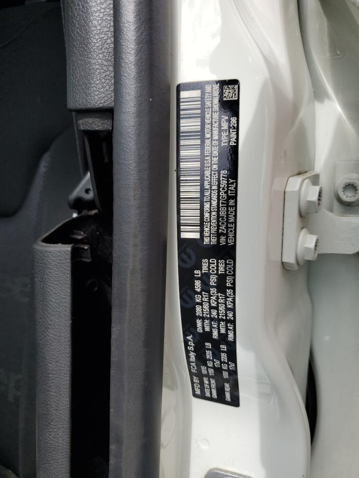 2016 Jeep Renegade Latitude VIN: ZACCJBBT7GPC59778 Lot: 70911875