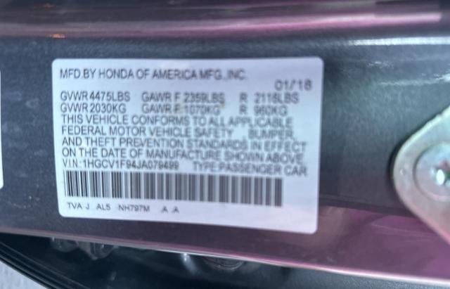 2018 HONDA ACCORD TOURING  