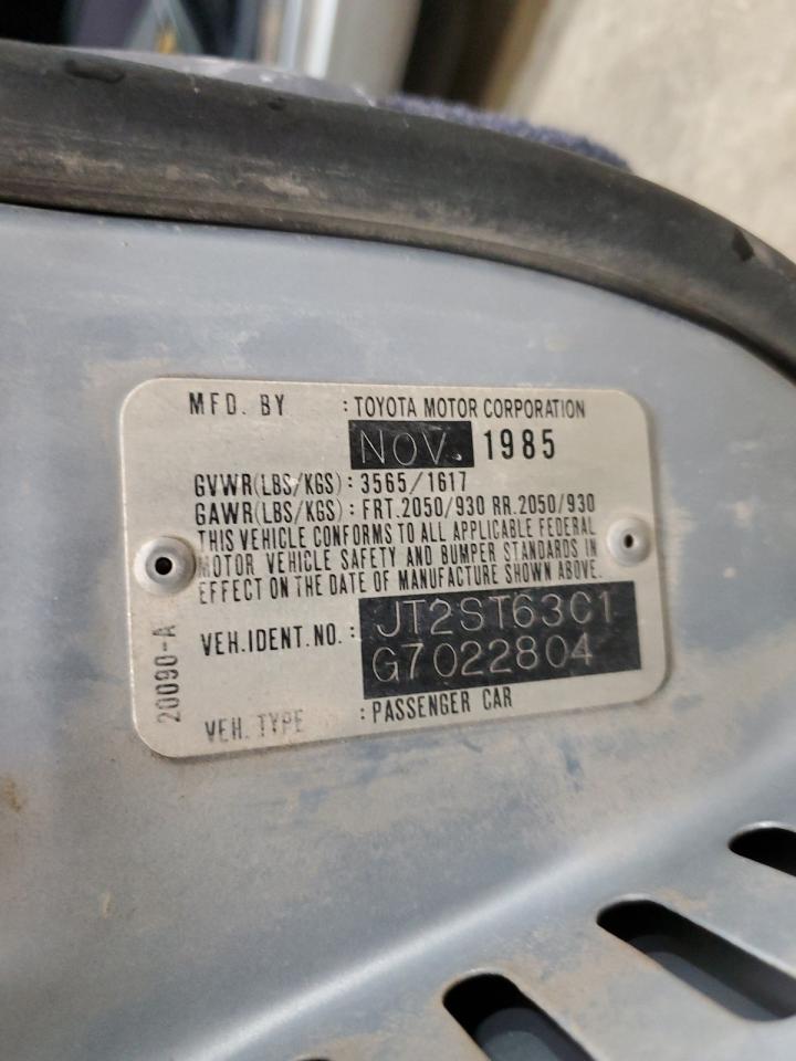 1986 Toyota Celica St VIN: JT2ST63C1G7022804 Lot: 69349875