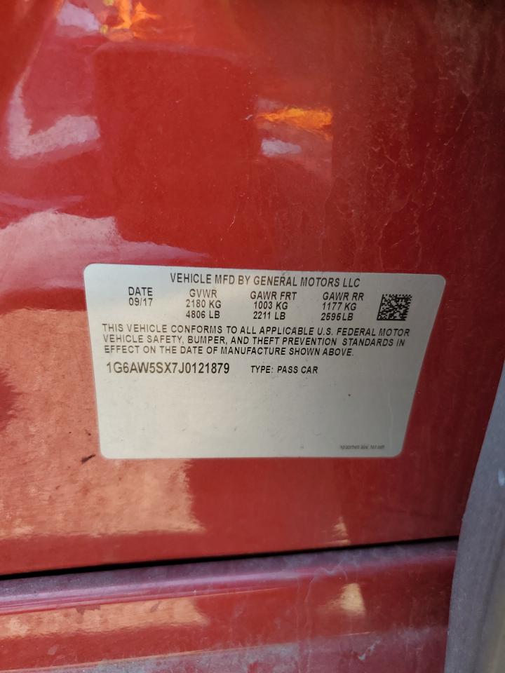 2018 Cadillac Cts VIN: 1G6AW5SX7J0121879 Lot: 68313685