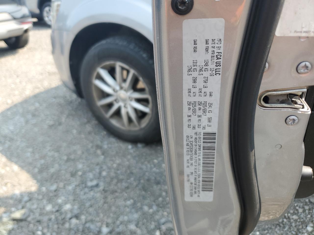 2017 Dodge Journey Sxt VIN: 3C4PDDBG8HT574364 Lot: 67494915