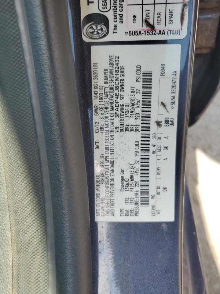 3FADP4EJ8CM182432 2012 Ford Fiesta Se