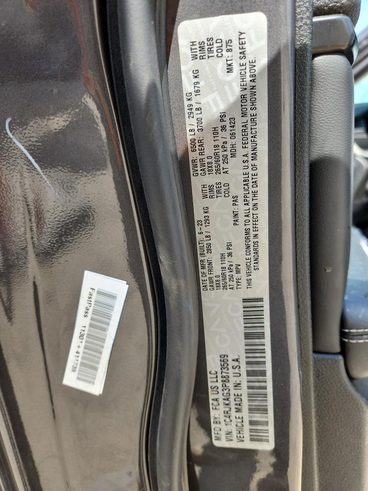 2023 Jeep Grand Cherokee L Laredo VIN: 1C4RJKAG3P8873569 Lot: 70837445