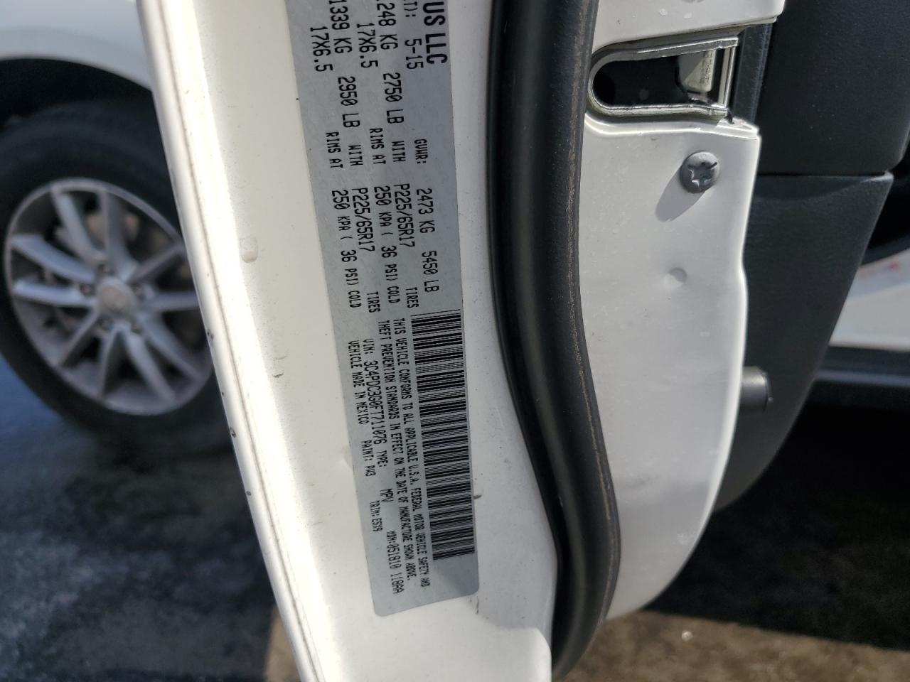 2015 Dodge Journey Sxt VIN: 3C4PDCBG0FT711076 Lot: 69988275