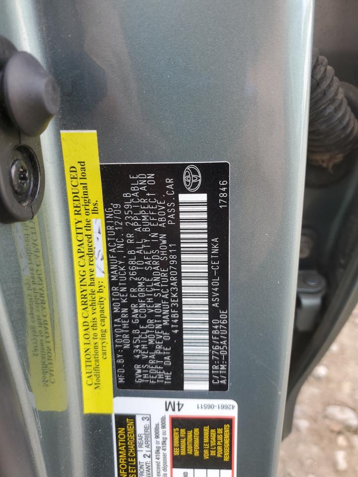 2010 Toyota Camry Base VIN: 4T4BF3EK3AR079811 Lot: 67861165