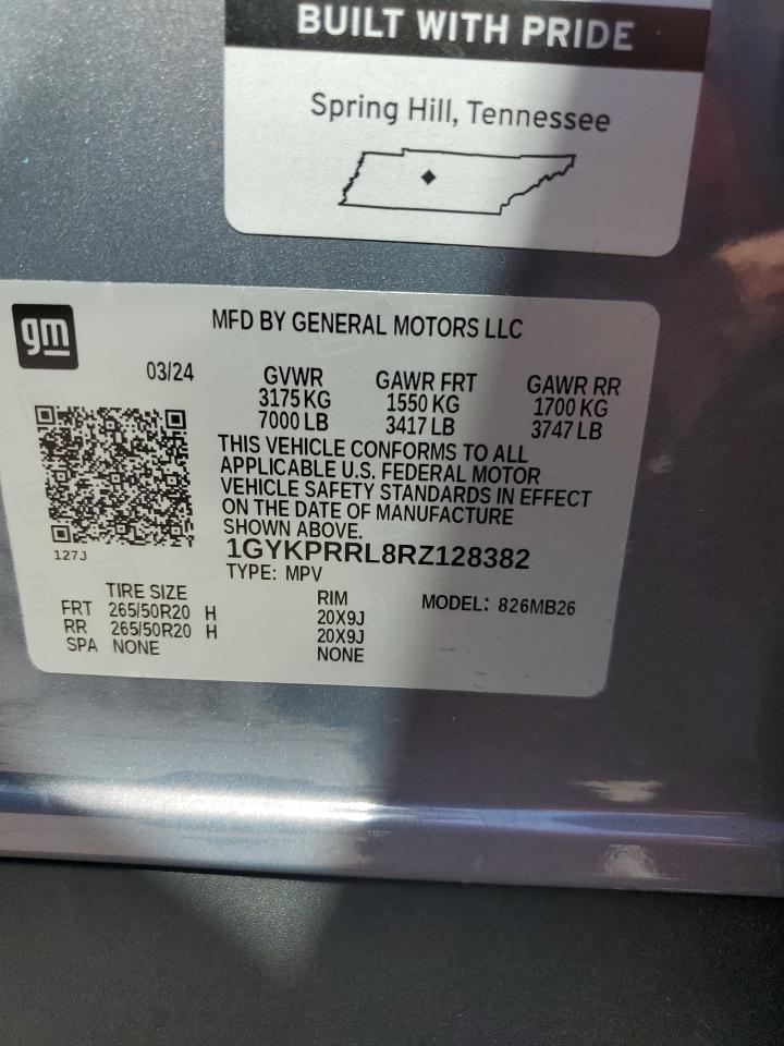 2024 Cadillac Lyriq Luxury VIN: 1GYKPRRL8RZ128382 Lot: 70424255