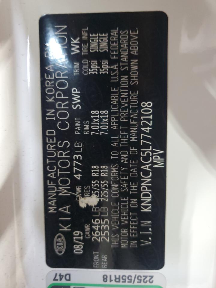 2020 Kia Sportage Ex VIN: KNDPNCAC5L7742108 Lot: 81183775