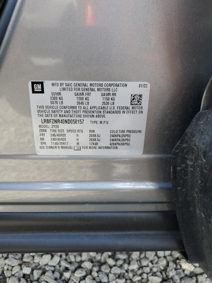 2022 Buick Envision Essence VIN: LRBFZNR40ND058157 Lot: 68639625