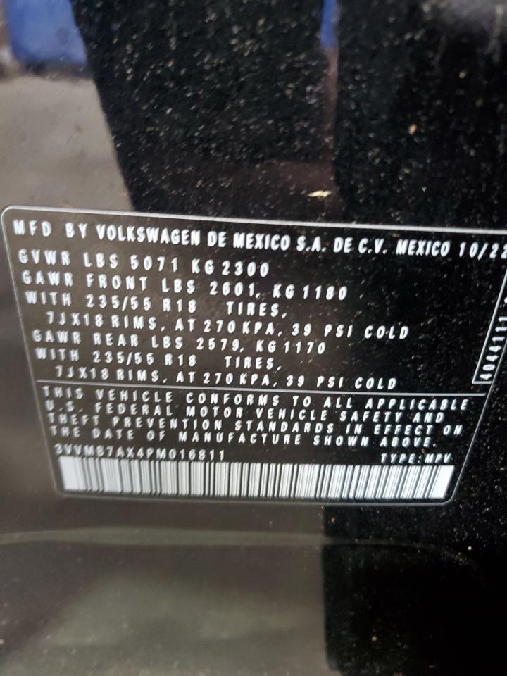2023 Volkswagen Tiguan Se VIN: 3VVMB7AX4PM016811 Lot: 66844505