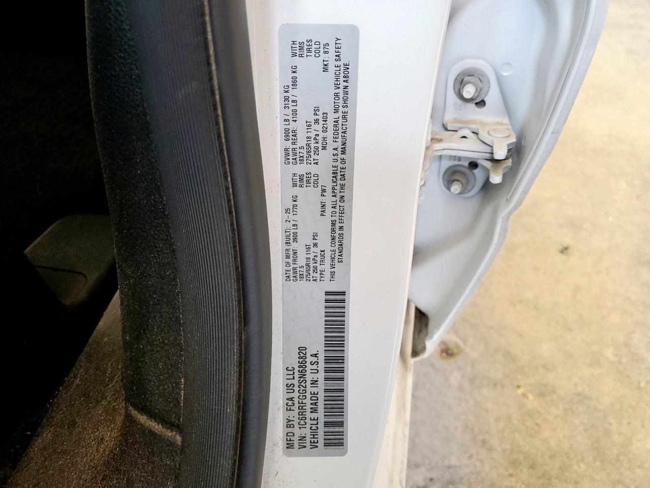 2025 Ram 1500 Tradesman VIN: 1C6RRFGG2SN686820 Lot: 70562255