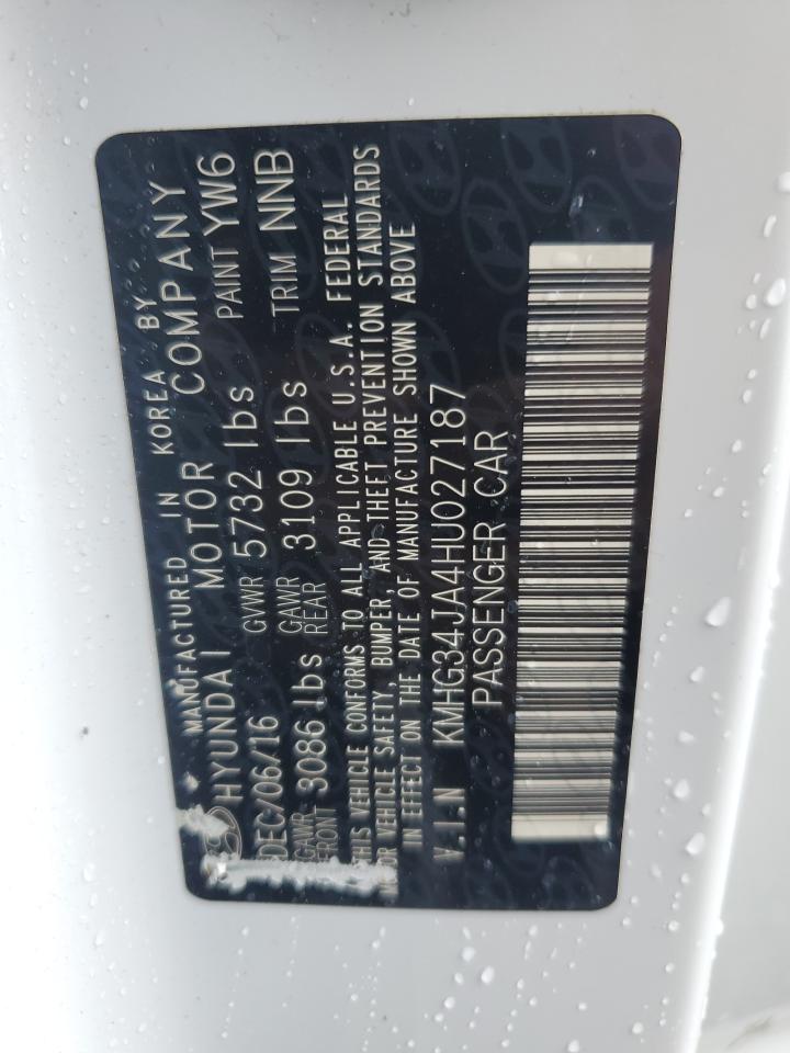 2017 Genesis G90 Premium VIN: KMHG34JA4HU027187 Lot: 68903065