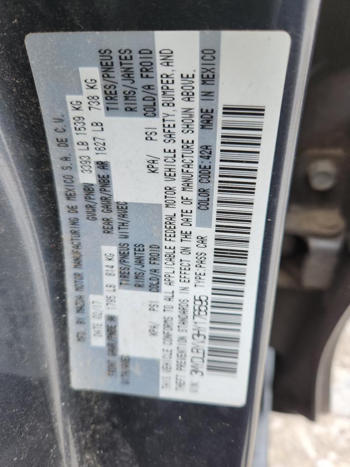 2017 Toyota Yaris Ia VIN: 3MYDLBYV3HY176595 Lot: 70593295