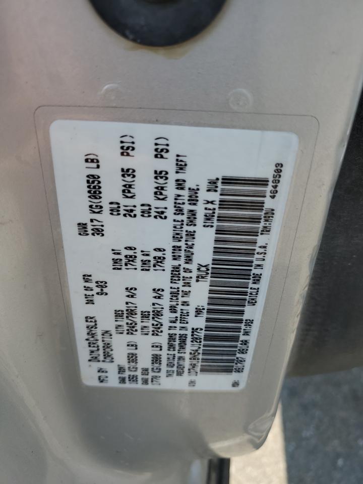 2004 Dodge Ram 1500 St VIN: 1D7HA18N54J120775 Lot: 68874745