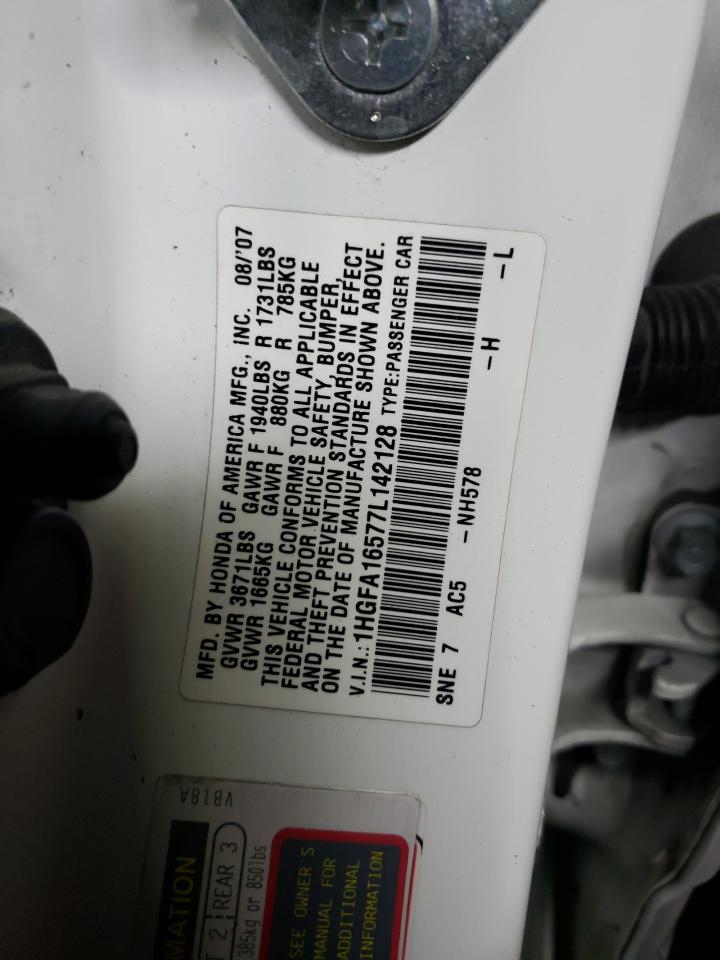 1HGFA16577L142128 2007 Honda Civic Lx