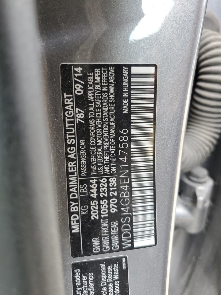 2014 Mercedes-Benz Cla 250 4Matic VIN: WDDSJ4GB4EN147586 Lot: 69011395