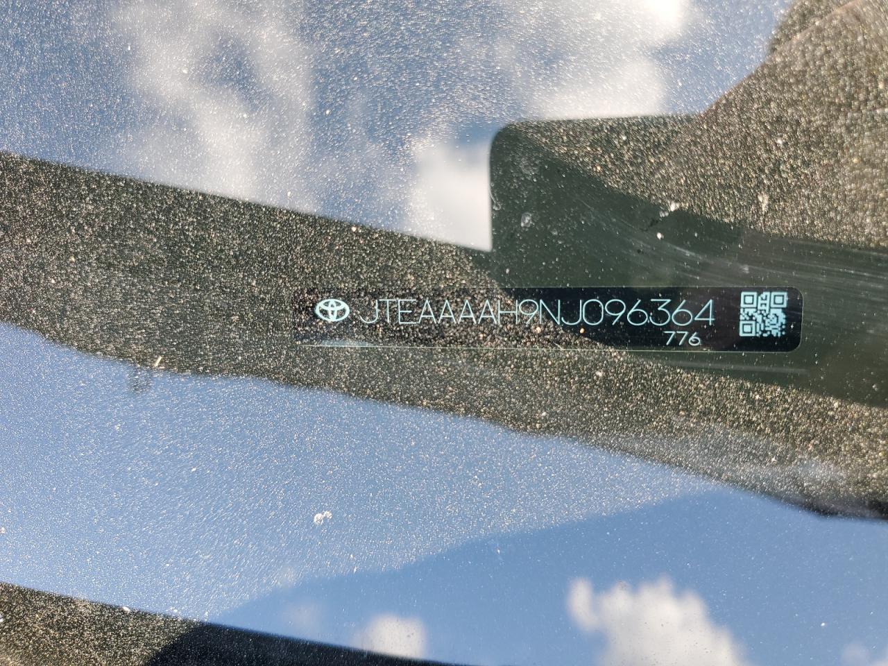 2022 Toyota Venza Le VIN: JTEAAAAH9NJ096364 Lot: 68945665