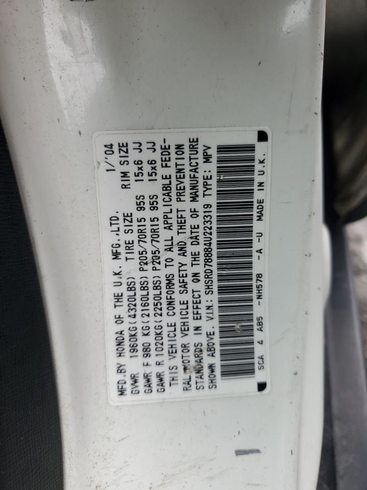 2004 Honda Cr-V Ex VIN: SHSRD78884U223319 Lot: 69801475