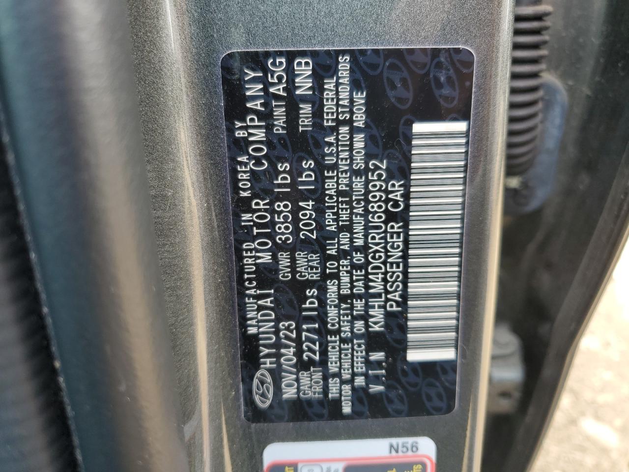 2024 Hyundai Elantra Sel VIN: KMHLM4DGXRU689952 Lot: 69130075