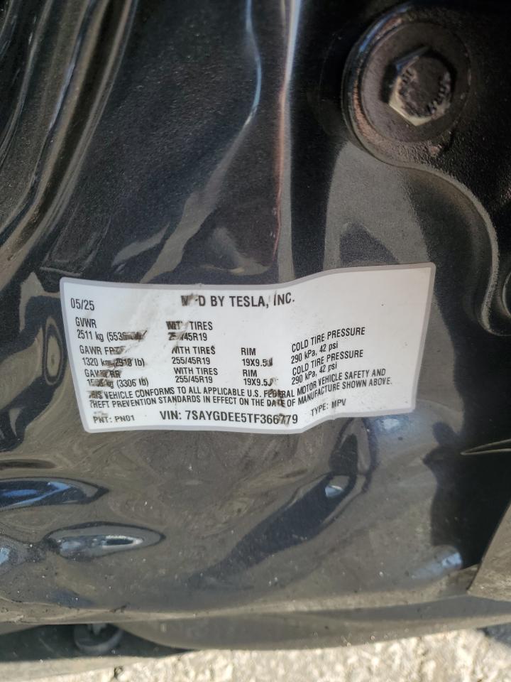 2026 Tesla Model Y VIN: 7SAYGDEE5TF366779 Lot: 67306005