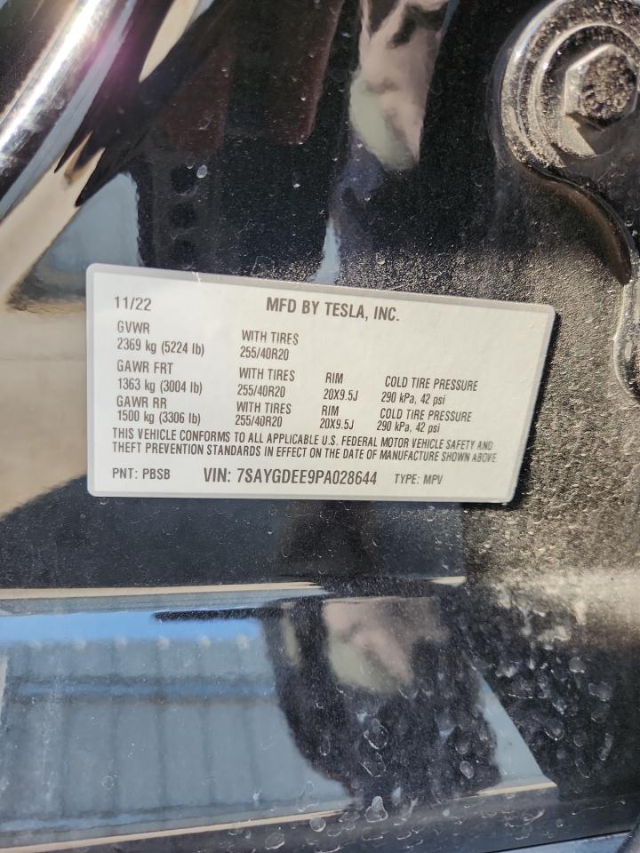 2023 Tesla Model Y VIN: 7SAYGDEE9PA028644 Lot: 67827775