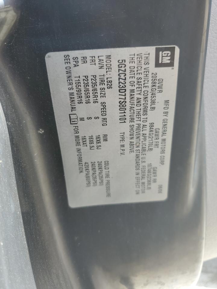 2007 Saturn Vue VIN: 5GZCZ23D77S801101 Lot: 69870465