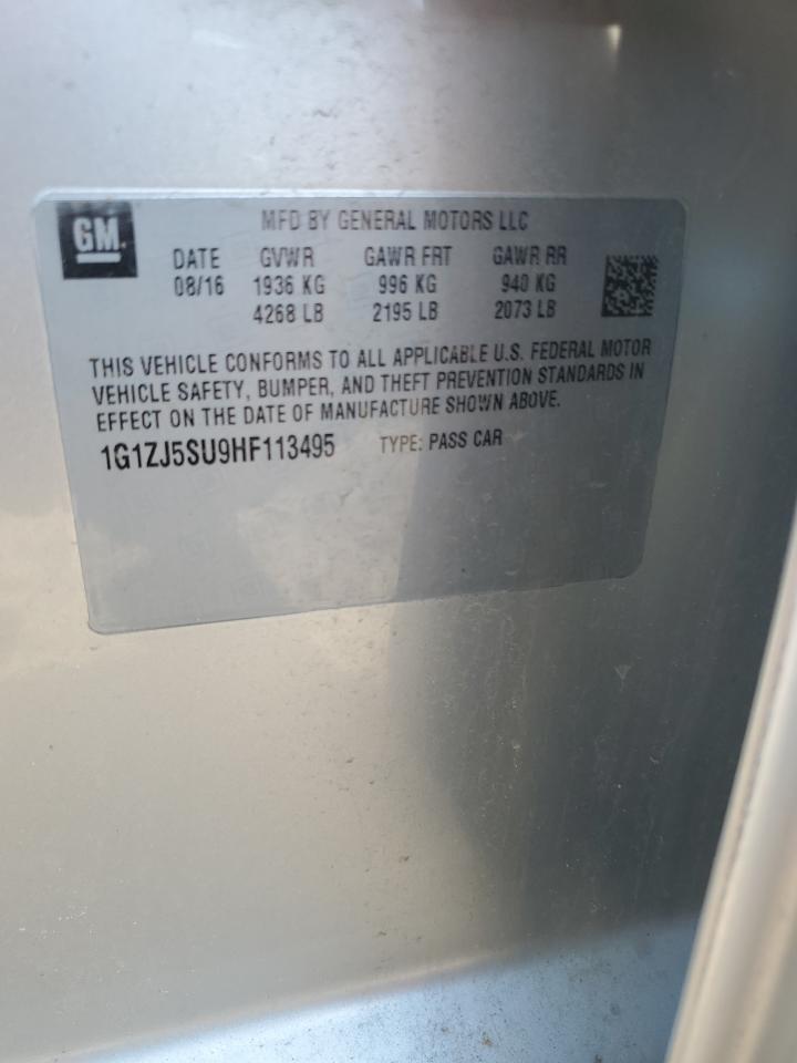 2017 Chevrolet Malibu Hybrid VIN: 1G1ZJ5SU9HF113495 Lot: 67351255