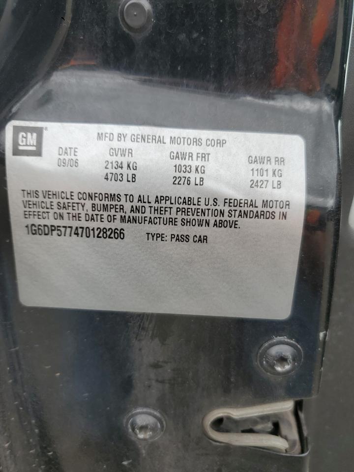 2007 Cadillac Cts Hi Feature V6 VIN: 1G6DP577470128266 Lot: 68160625