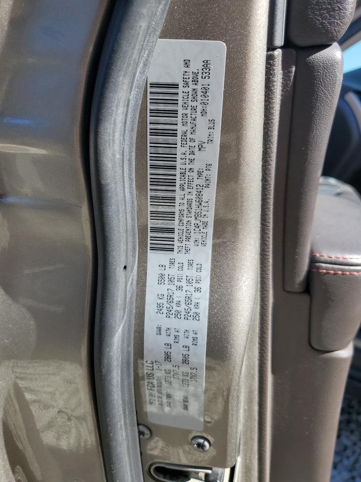 2017 Jeep Cherokee Trailhawk VIN: 1C4PJMBS1HW608412 Lot: 69391445