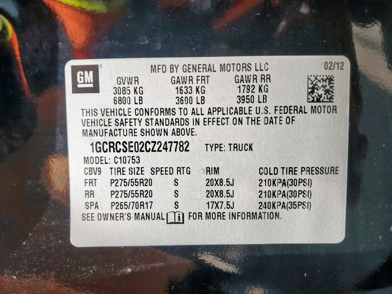 2012 Chevrolet Silverado C1500 Lt VIN: 1GCRCSE02CZ247782 Lot: 70729385