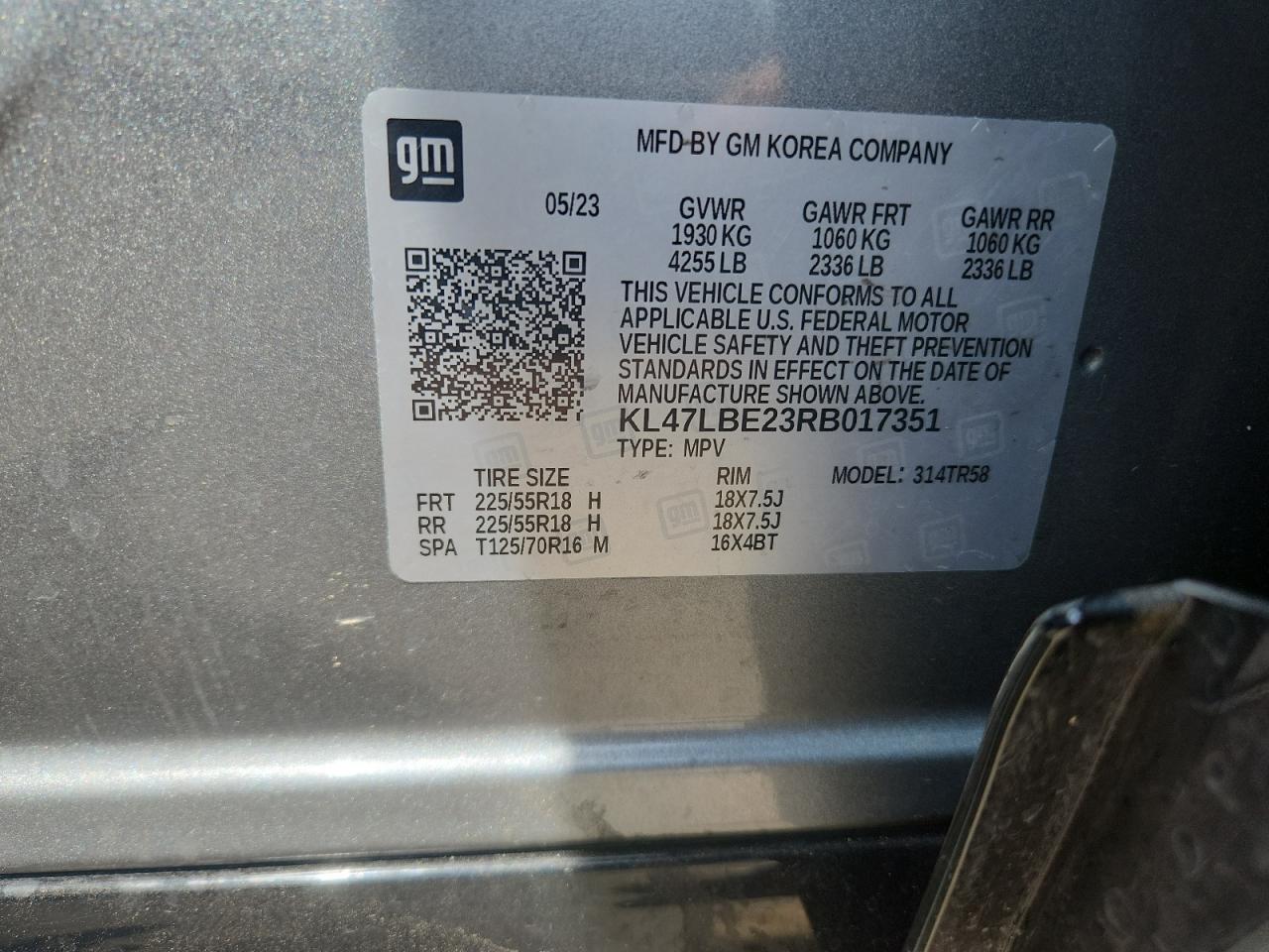 2024 Buick Envista Sport Touring VIN: KL47LBE23RB017351 Lot: 69794165