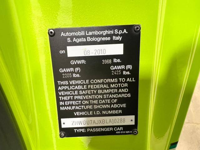 2011 LAMBORGHINI GALLARDO SUPERLEGGERA