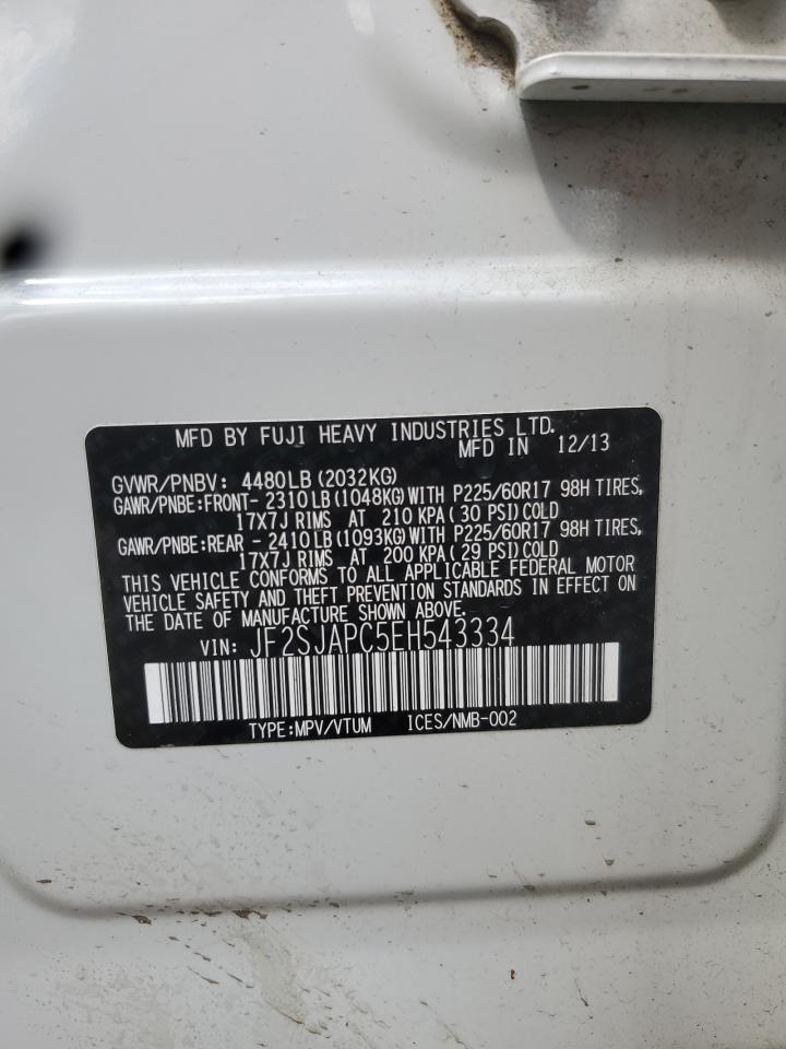 2014 Subaru Forester 2.5I Touring VIN: JF2SJAPC5EH543334 Lot: 69394485