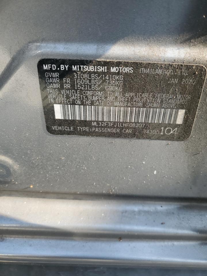 2020 Mitsubishi Mirage G4 Es VIN: ML32F3FJ1LHF08207 Lot: 69042465