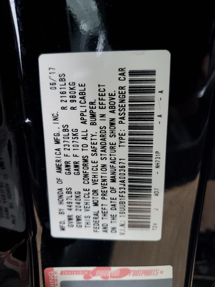 2018 Acura Tlx Tech VIN: 19UUB1F53JA003671 Lot: 69569955