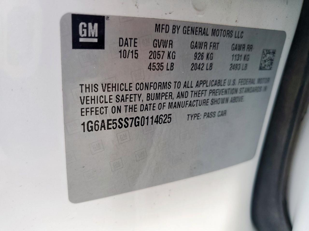 2016 Cadillac Ats Premium VIN: 1G6AE5SS7G0114625 Lot: 68663585
