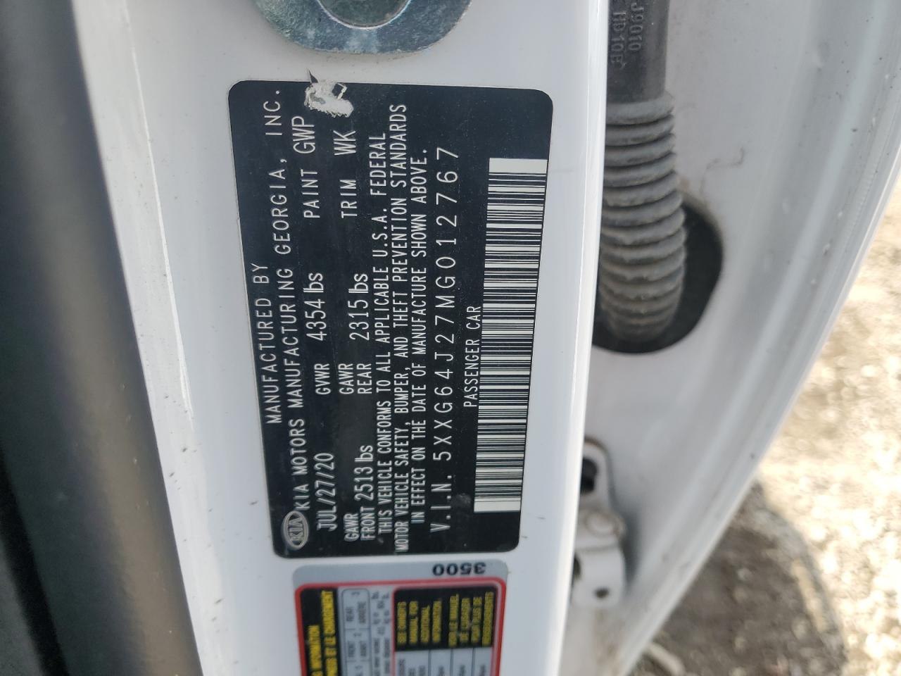 2021 Kia K5 Gt Line VIN: 5XXG64J27MG012767 Lot: 69722875