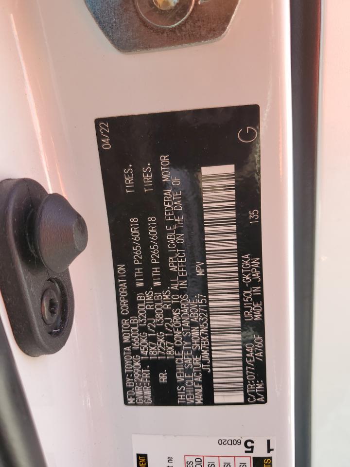 2022 Lexus Gx 460 VIN: JTJAM7BX7N5327157 Lot: 69076315