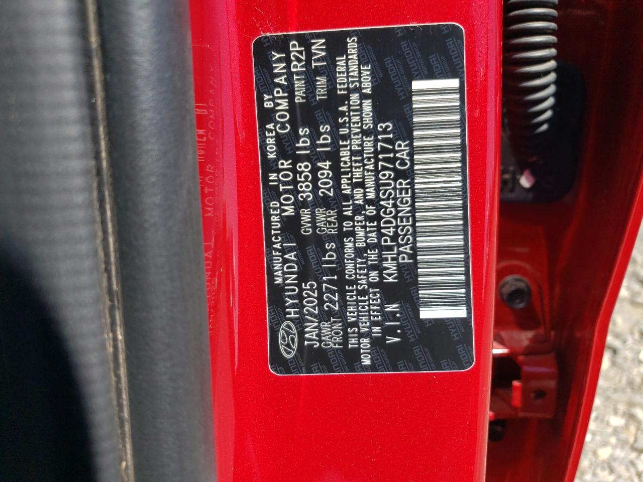 2025 Hyundai Elantra Limited VIN: KMHLP4DG4SU971713 Lot: 70180715