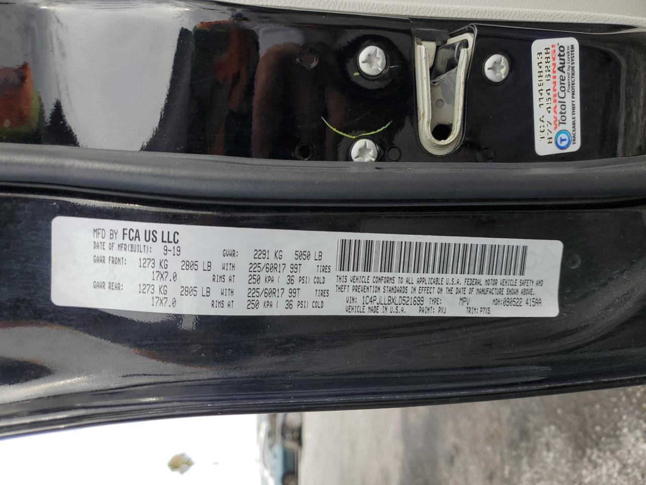 2020 Jeep Cherokee Latitude Plus VIN: 1C4PJLLBXLD521699 Lot: 70822005