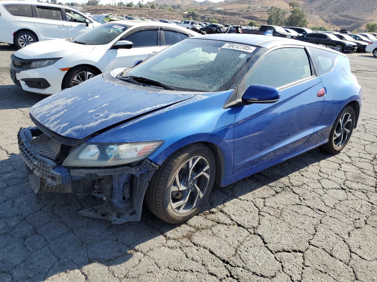 2016 Honda Cr-Z blue hatchback hybrid JHMZF1D42GS000104 photo #1