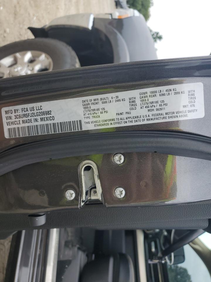 2020 Ram 2500 Laramie VIN: 3C6UR5FJ2LG206982 Lot: 69354135