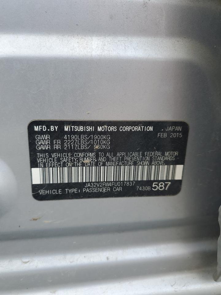 2015 Mitsubishi Lancer Se VIN: JA32V2FW4FU017837 Lot: 67712125