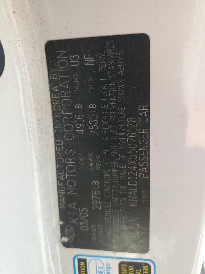 2005 Kia Amanti VIN: KNALD124X55076128 Lot: 64544515