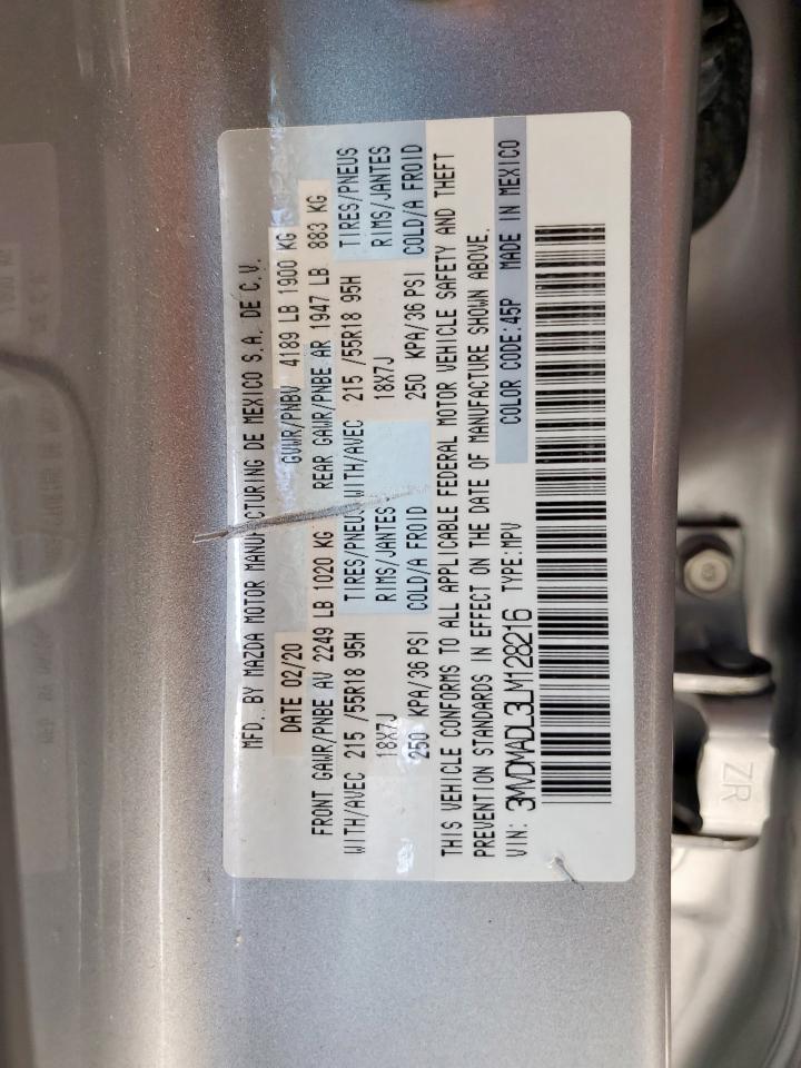 2020 Mazda Cx-30 Preferred VIN: 3MVDMADL3LM128216 Lot: 70412285