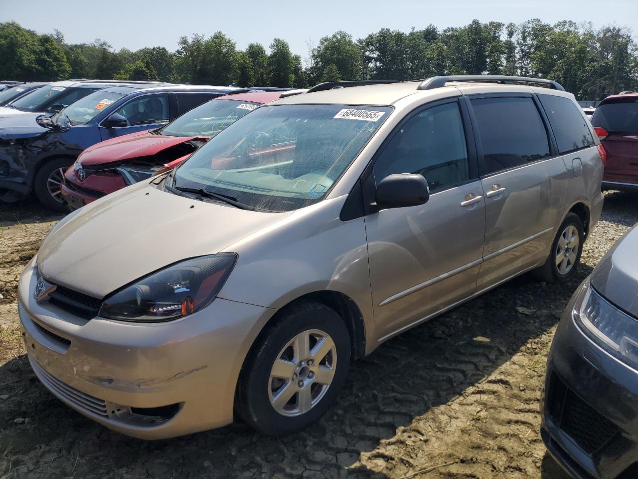 2004 Toyota Sienna Ce beige sports v gas 5TDZA23C14S114002 photo #1