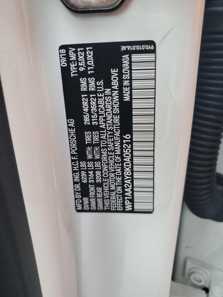 2019 Porsche Cayenne VIN: WP1AA2AY8KDA05216 Lot: 57152865